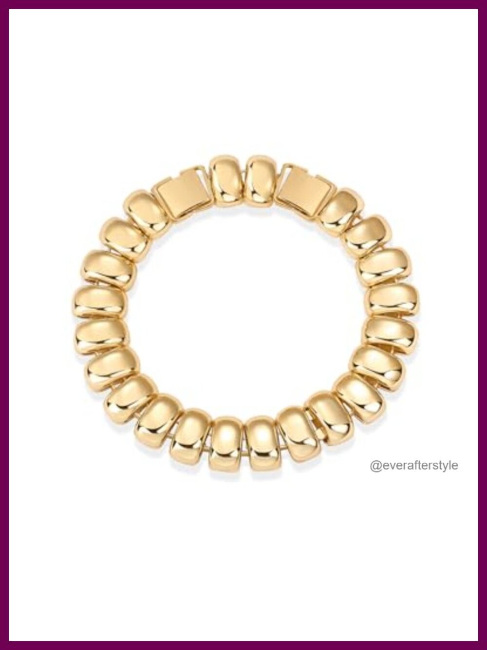 14K Gold Plated Chunky Ribbed Texture Chain Bracelet